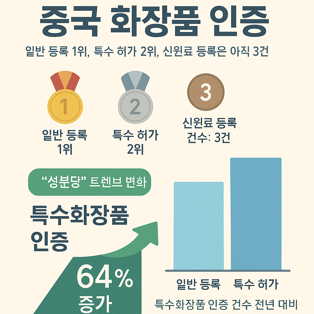[중국] 여전히 중국시장에 ‘진심’인 한국 화장품기업들... 일반·특수 인증 1·2위, 신...